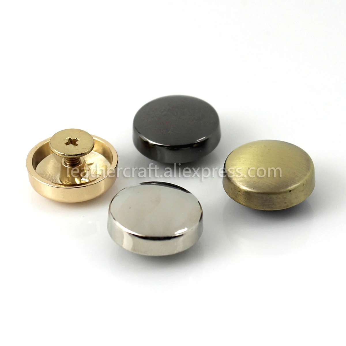 4pcs Metal Round Screw Back Rivets Studs Nail Stud for Garment Leather Craft Belt Bag Wallet Decoration Hardware 16mm