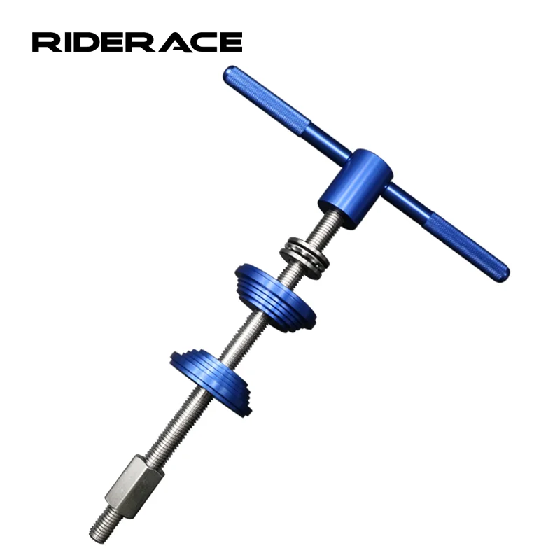 ชุดหูฟังจักรยานการติดตั้งเครื่องมือกําจัดอลูมิเนียมอัลลอยด์ MTB จักรยานเสือหมอบวงเล็บด้านล่างแบริ่งกดเครื่องมือเครื่องมือซ่อมจักรยาน