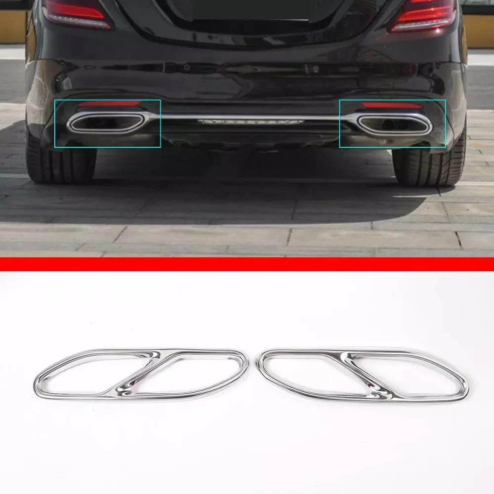 Suitable for 2018-2021 Mercedes-Benz S-Class W223 Steel Exhaust Pipe Cover Trims