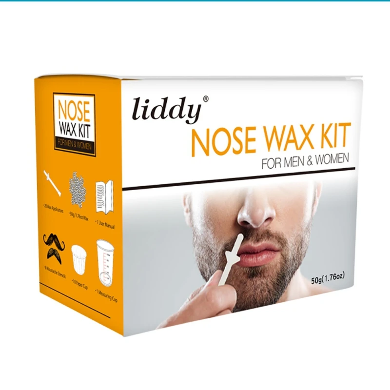 Tragbare Schmerzlos Nase Wachs Kit Für Männer & Frauen Nase Haar Entfernung Wachs Set Papier-Freies Nase Haar Wachs bohnen Reinigung Wachs Kit