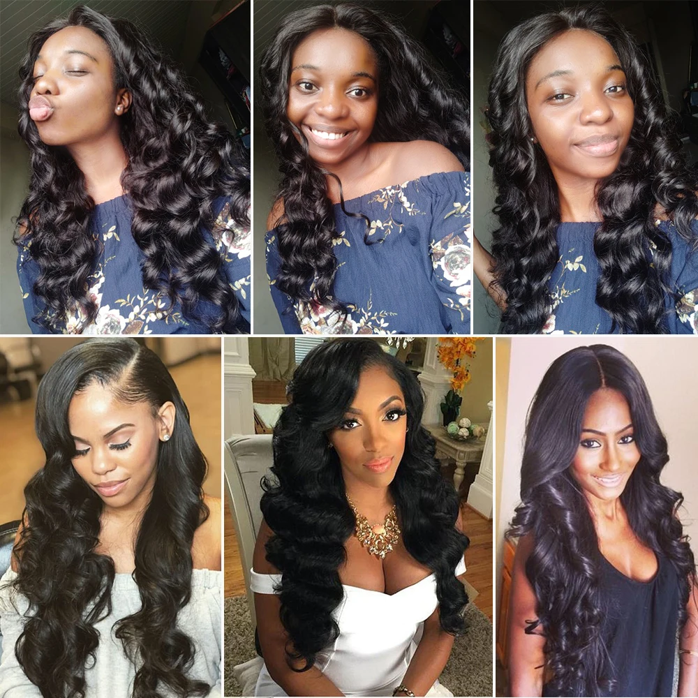 Brazilian Hair Weave Bundles, Remy Hair Extension, Bouncy Curly Bundles, 100% Cabelo Humano, 4 × 4 Lace Closure