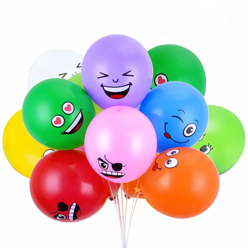 

10/20/30PCS 12inch Cute Funny Big Eyes Smiley face latex Balloons Birthday Party decoration Inflatable balloon Baby Shower Globo