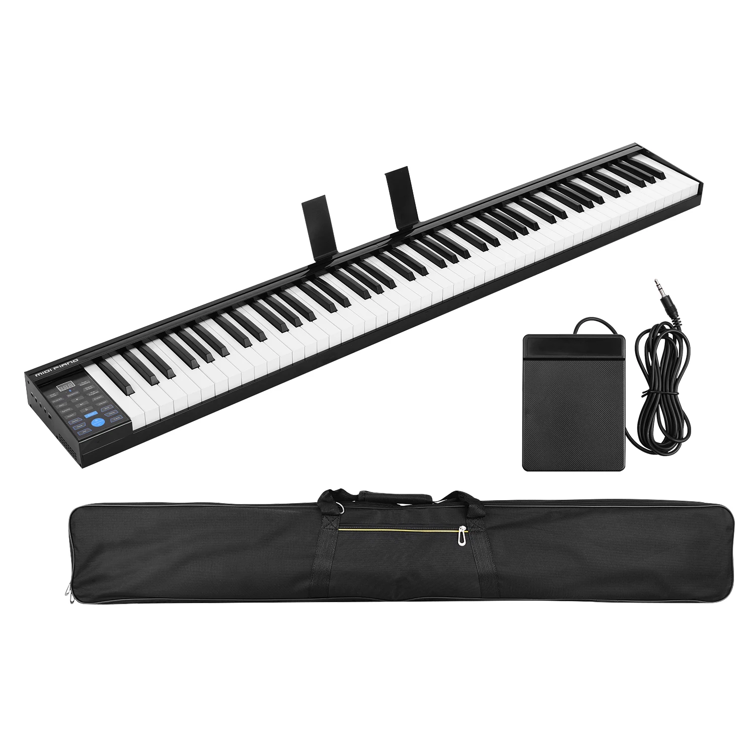 

PH88 88 Keys 61keyDigital Electronic Piano Keyboard MIDI Output 400 Tones 80 Demo Songs Drum Kit Function Reording Sustain Pedal