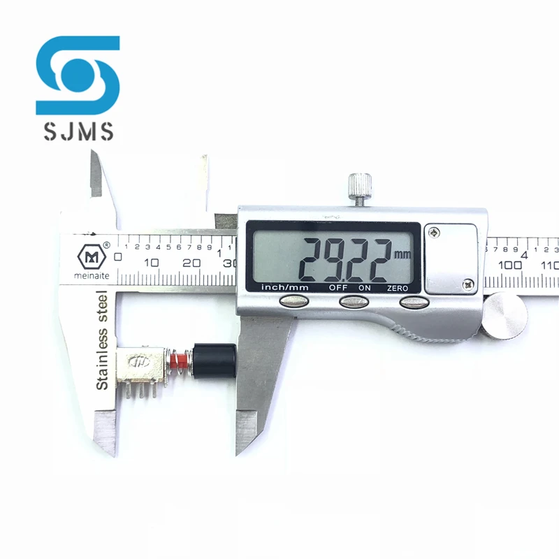 10pcs PS-22F03 Straight Angle PCB Latching Push Button No/self-locking key power Reset switches With A11 Color Button Switch Cap