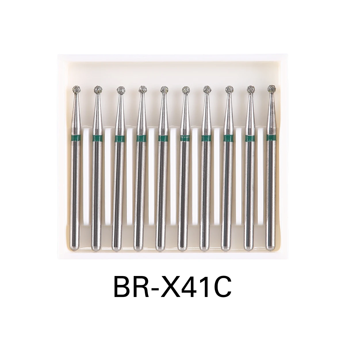 10 Boxen AZDENT Dental-Diamantbohrer, kugelförmige Edelstahlbohrer, 450000 U/min für FG 1,6 mm Hochgeschwindigkeits-Handstück, Zahnmedizin-Werkzeug – Detail 9