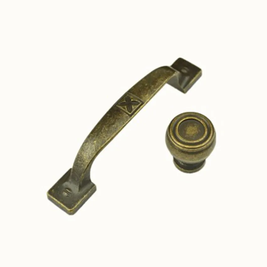 96mm American country vintage old bronze kitchen cabinet wardrobe door handle antique brass drawer shoe cabinet dresser knob pul