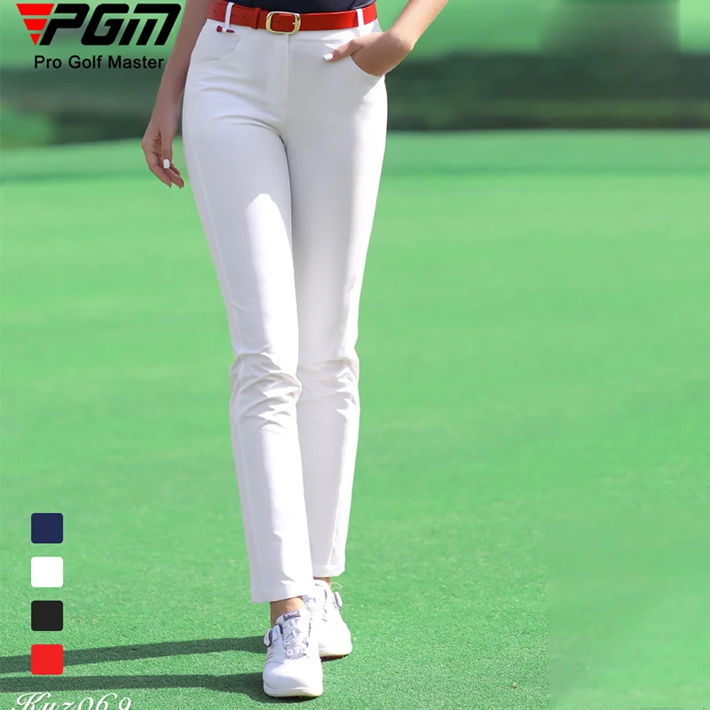 Pgm Women Spring Casual Golf Trousers Slim Fit Golf Pants Ladies High Waist Pants Autumn Quick Dry Breathable Sports Pants XS-XL