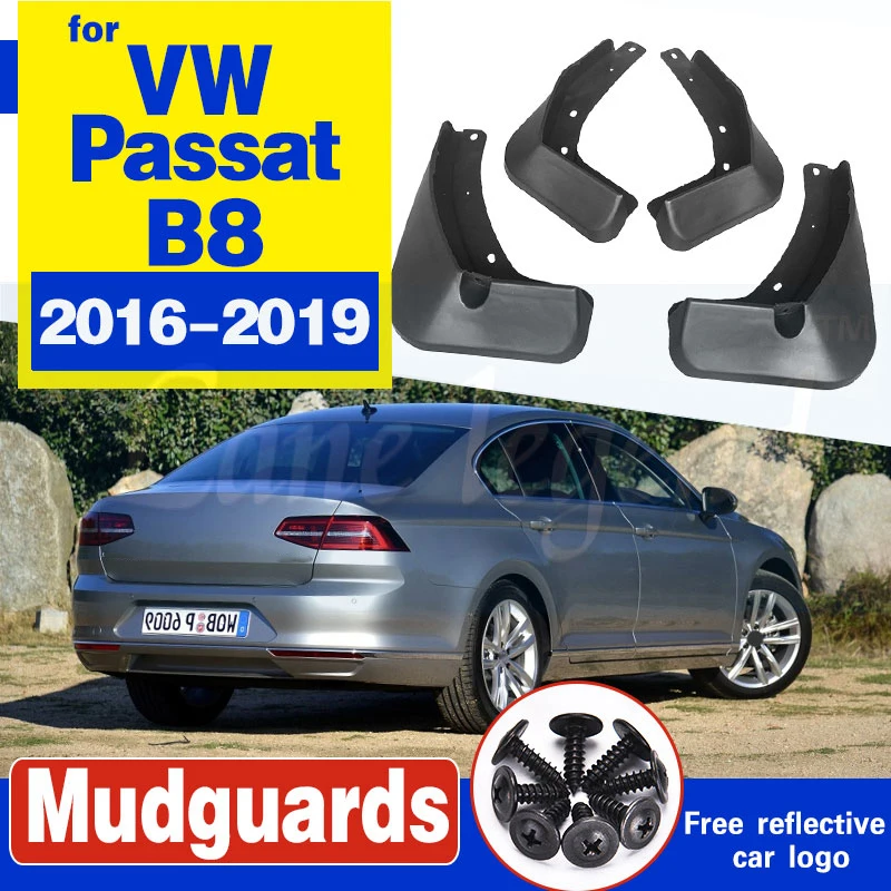 4 PCS For Volkswagen VW Passat B8 2016~2019 Car Mudflap Fender Mud Guard Flaps Splash Flap Mudguards Accessories 2016 2017 2018