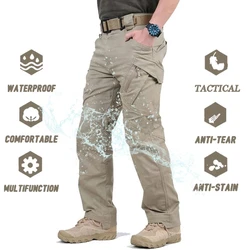 IX9 pantalones tácticos militares de ciudad para hombre, pantalones militares de combate SWAT, pantalones casuales de senderismo para hombre, pantalones para exteriores, pantalones Cargo impermeables