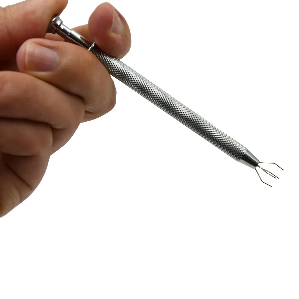 1pcs Professional Push in Syringe Type Quad Prong Small Bead Holder Grab Ball Catcher Surgical Steel Body Piercing Tools Jewelry