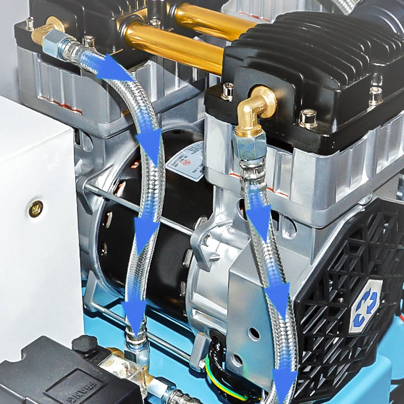 800W-30L Compressore d'aria Pompa silenziosa senza olio 220V Macchina del compressore d'aria di livello industriale Grande macchina della pompa d'aria ad alta pressione