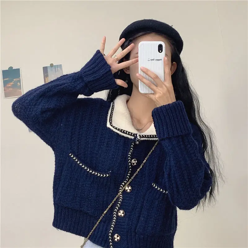 

Sweater Women's Autumn Winter 2024 Loose Thick Knitted Top Woman Sweaters Femme Chandails Pull Hiver