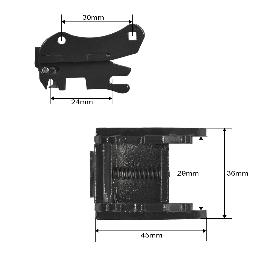 For Huina Quick Hitch Bucket Metal Black Connector Upgrade HUINA 1593 1594 1550 1580 1592 RC Excavator Models Parts