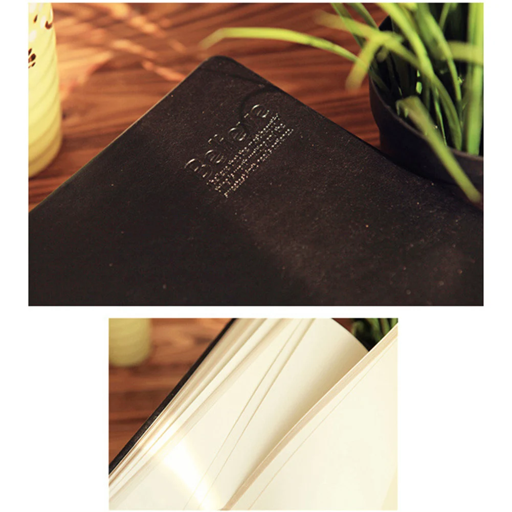 빈티지 아젠다 플래너 두꺼운 종이 노트 빈 페이지 일기 저널 편지지