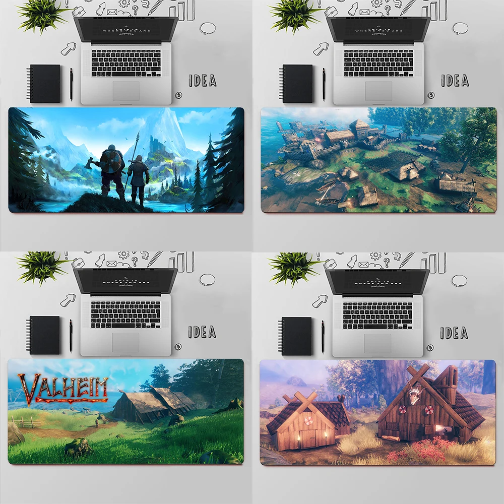 Игровой коврик для мыши Valheim, Большой Коврик Для Мыши для ПК, игровой компьютерный коврик для мыши, большой коврик для мыши XXL, коврик для клавиатуры, Настольный коврик