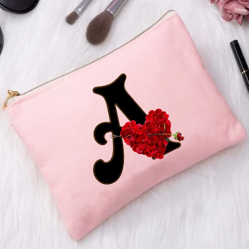 

Letter Love Heart Outdoor Girl Makeup Bag Women Cosmetic Case Travel Toiletries Organizer Female Storage Make Up Bags Purse Gift