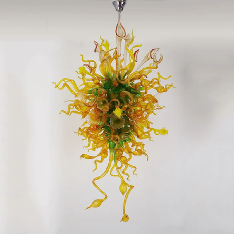 

Murano Glass Chandeliers LED Lights Style Colored Hand Blown Glass Art Lighting Living Room Decor