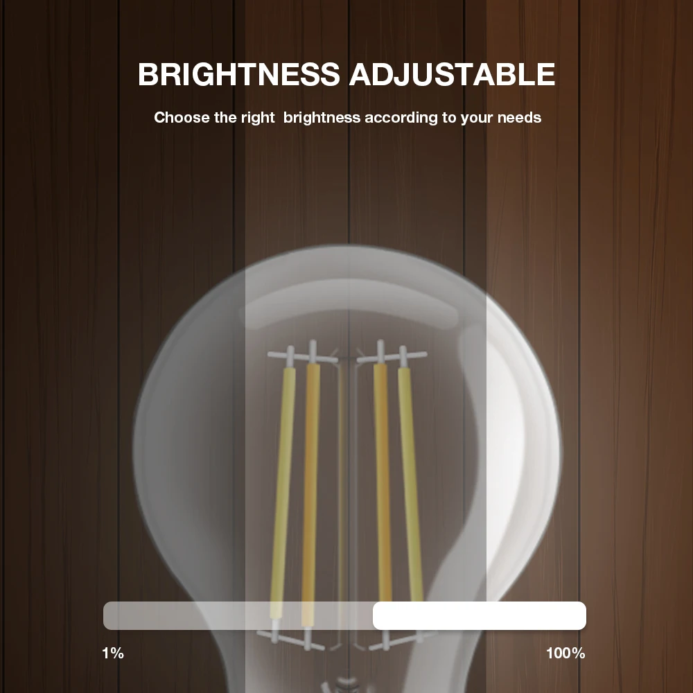 Gledopto Smart Home Zigbee 3.0 Incandescent LED Filament Bulb E27 A60 7W Pro Suitable For Dinning Room Coffee Shop Restaurant