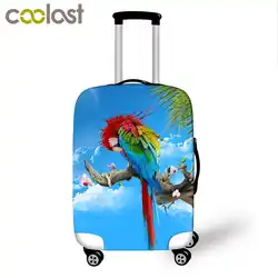 Papegaai Print Hoge Elastische Bagage Beschermhoes Reizen Accessoires Voor 18-32 Inch Koffer Trolley Bagage Cover