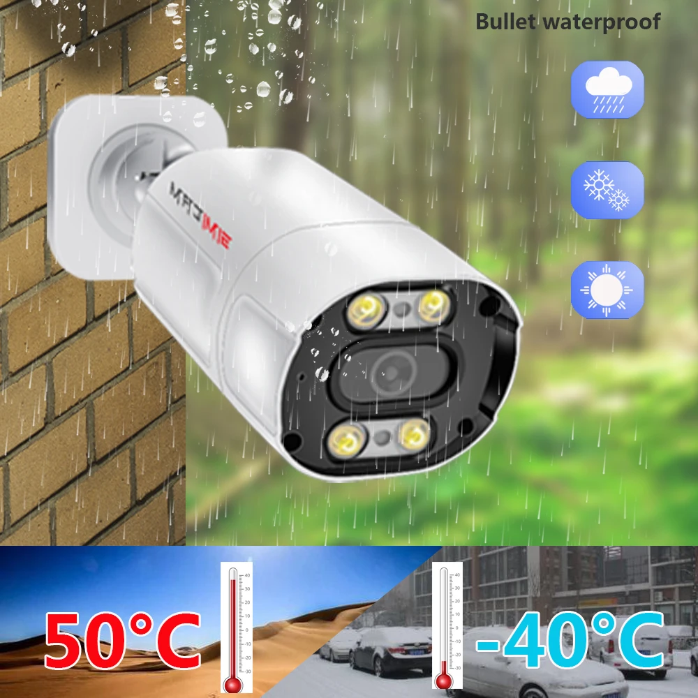 4K 8MP Super HD Surveillance Security IP camera Set Onvif Bullet White Alarm IR Color Night Vison Cctv Audio POE NVR System Kit