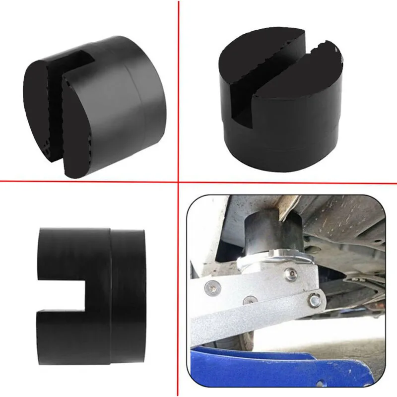 2PCS Rubber Slotted Rail Adapter Hydraulic Floor Jack Guard Protector Pad Frames Car Jacks Lifting Equipment Accessory