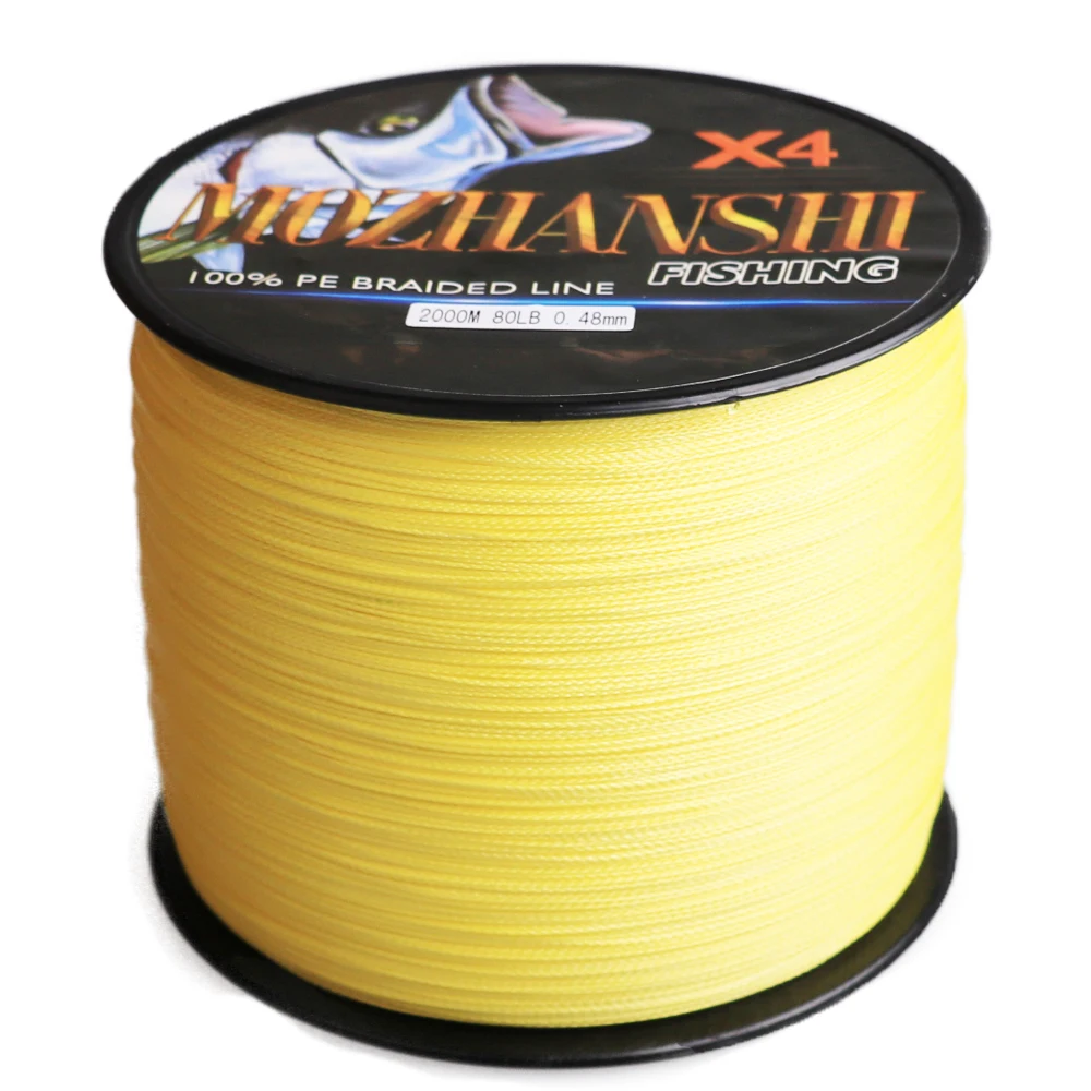 

MOZHANSHI 4 Strands 2000M Long Casting PE Multifilament Braided Fishing Line Wire