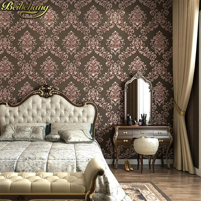 beibehang  High quality wallpaper 3D fashion papel de parede bedroom background wall desktop wall paper rolls White Purple