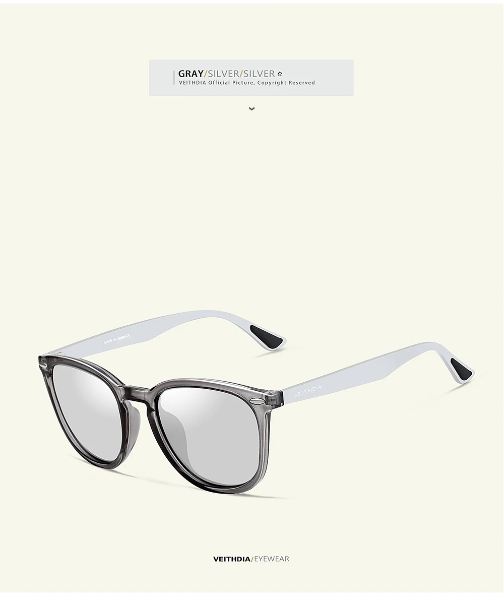 VEITHDIA Marke Sonnenbrille Aluminium + TR90 männer Photochrome Spiegel Sonnenbrille Brillen Vintage Outdoor Brillen Für Frauen 6116 – Detail 17