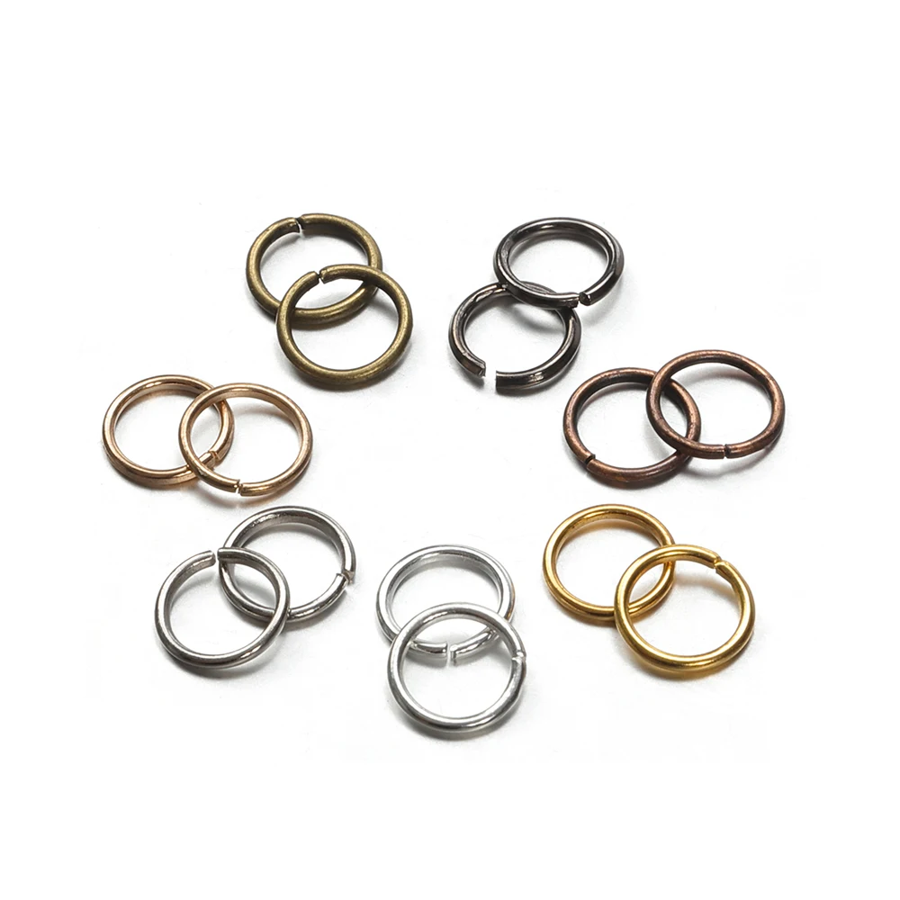 200pcs/lot 3 4 5 6 8 10 mm Jump Rings Open Circle Split Rings Connectors for Jewelry Making DIY Accessories Wholesale Supplies