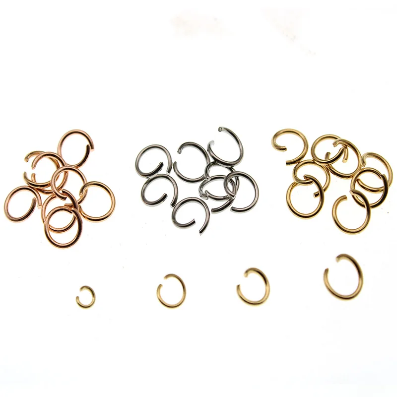 

100pc Stainless Steel Jump Rings Single Loops Open Split Rings Connector For Jewelry Making Earring DIY Findings 3mm 4mm 6 7 mm