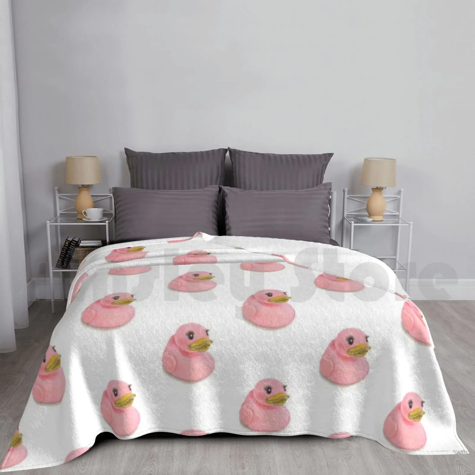 Pink Lash Duck Blanket Super Soft Warm Light Thin Pink Rubber Duck Bath Saffron Francis Lashes Baby Girl Bird Shower