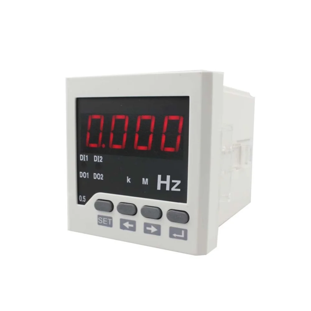 Taidacent Digital Display Hertz Frequency Meter Digital Hertz Meter 4-20mA 10V/50hz 9999HZ RS485 Current Voltage RPM Speed Meter