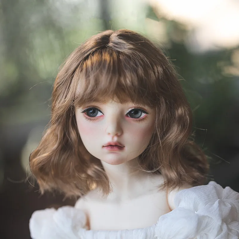 BJD Doll Wigs are suitable for 1/3 1/4 1/6 stylish and Blythes 1/6 doll size versatile new air bangs with short fake nifty curls