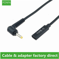 90 Degree DC 20V 4.0 1.7mm Male to USB 3.1 Type C USB-C Female jack Power Plug PD Emulator Trigger Charge Cable 10cm for Laptop