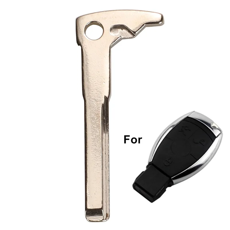 10pcs Uncut Remote key Blade Replacement Emergency Spare Key Blade For Mercedes Benz 2008 E300 C200 C300 S350 S300 S500