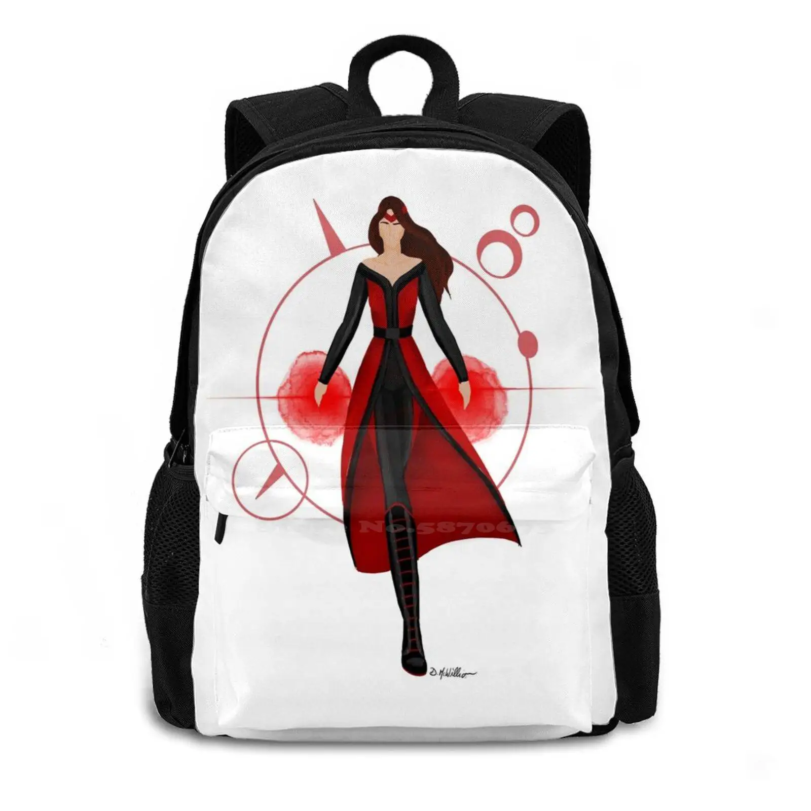 Strongest Avenger School Bags Travel Laptop Backpack Wanda Off Scarlet Witch Elizbeth Olsen Xmen Strongest Avenger Magneto Iron