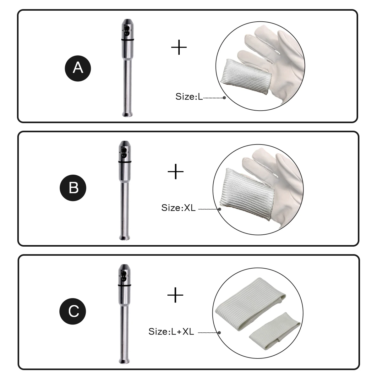 Soldagem Tig Pen com luvas Heat Shield, Alimentador de dedos, Kit Acessórios TIG