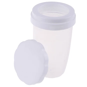 가정용 플라스틱 투명 초콜릿 셰이커, 설탕 분말 밀가루 분말, 코코아 커피 시프터 셰이커 도구