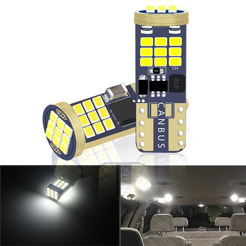 T10 W5W WY5W Super Bright LED Canbus No Error Car Interior Reading Dome Lights Auto Parking Lamp Wedge Tail Side Bulb