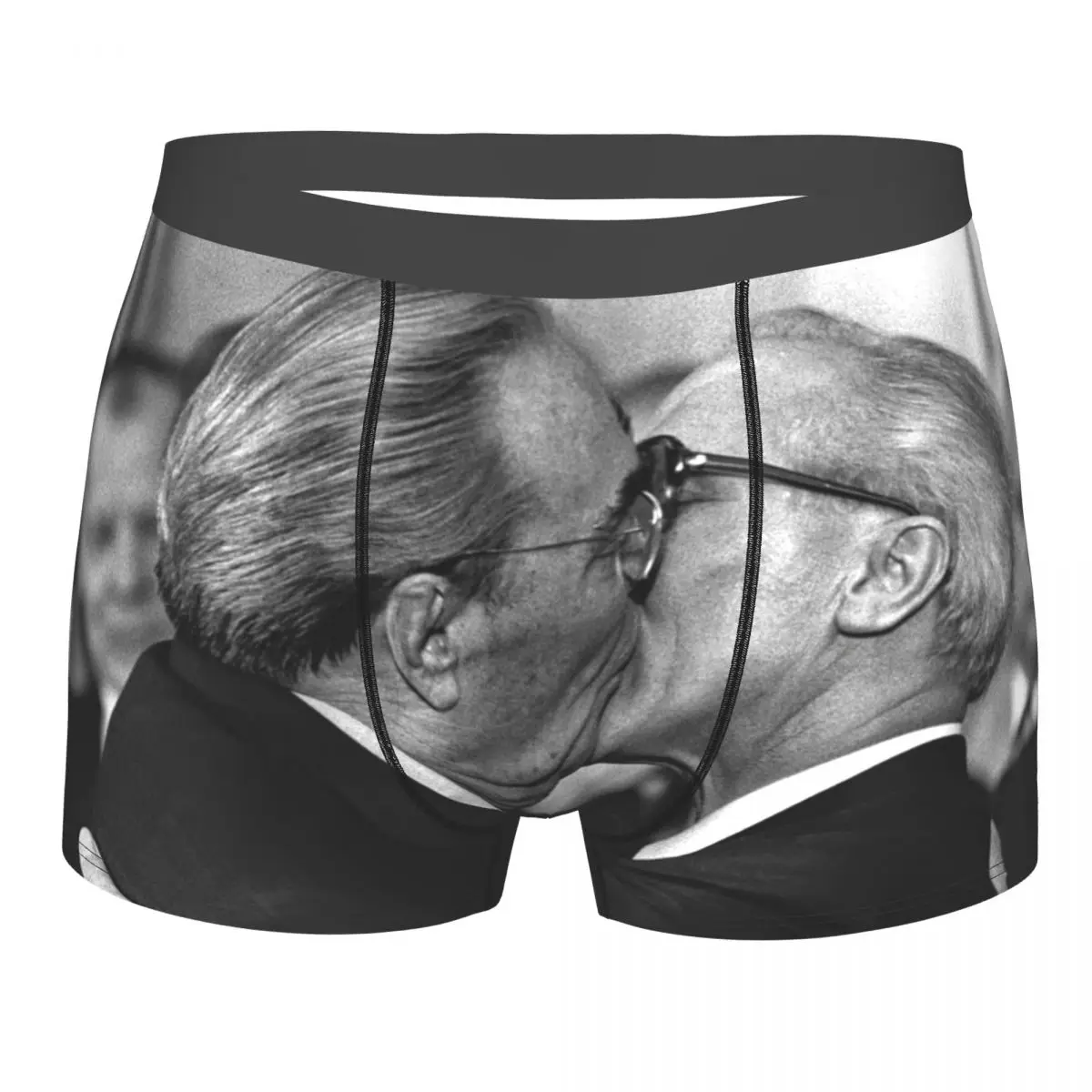 Fraternal Kiss,6 Of History's Most Memorable Kisses Funny Underpants Breathbale Panties Male Underwear Print Shorts Boxer Briefs