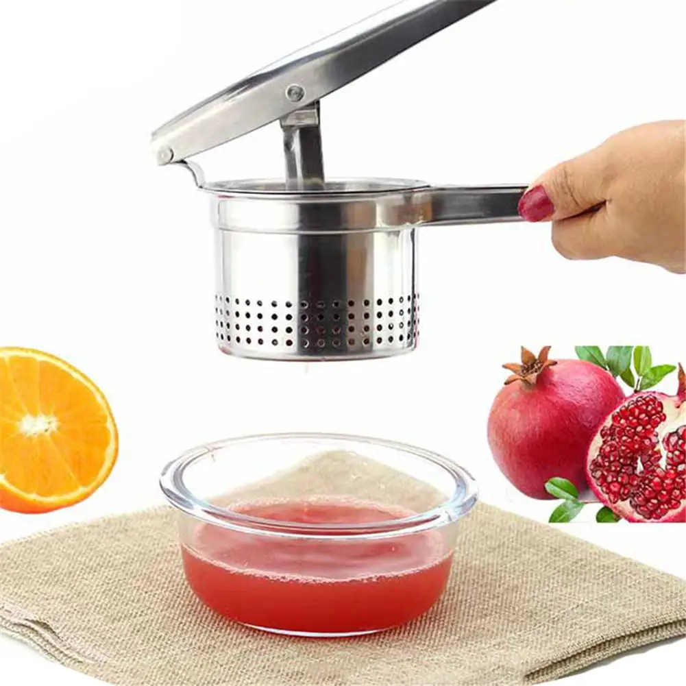 Vegetable Potato Masher Ricer Press Mashed Potatoes Stainless Steel Crushing Potatoes Puree Fruit Juicer Press Maker Tool