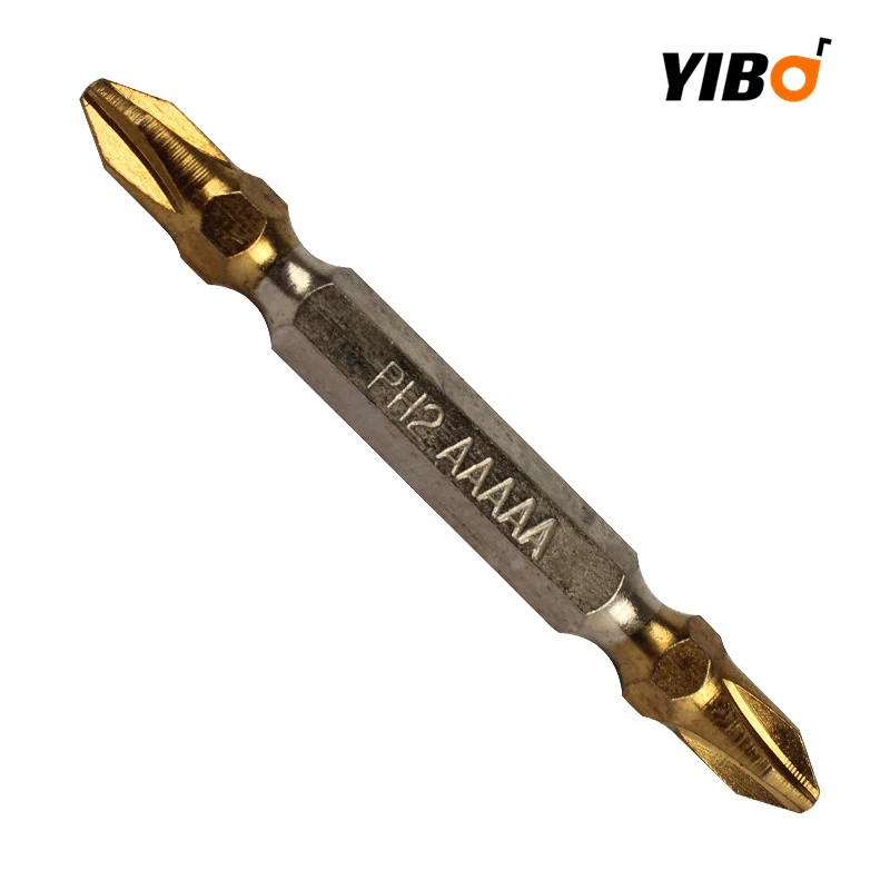 10Pcs PH2 Cross Dubbele Schroevendraaier Bits 65Mm Titanium Coated Elektrische Hex Shank Magnetic Schroevendraaier Boor