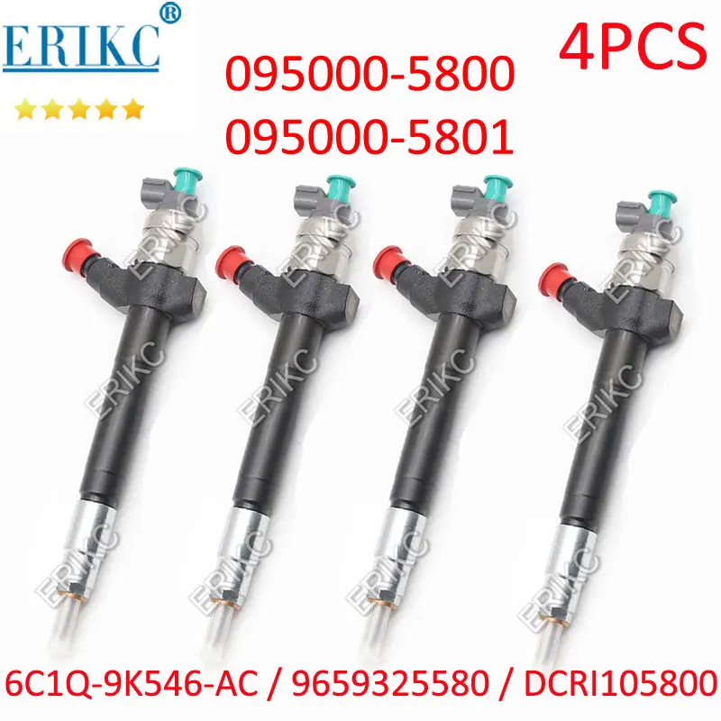 

4pcs 6C1Q-9K546-AC Injection Nozzle 095000-5800 Diesel Fuel Injector Assy 095000-5801 DCRI105800 for DENSO Citroen Ford Fiat 2.2