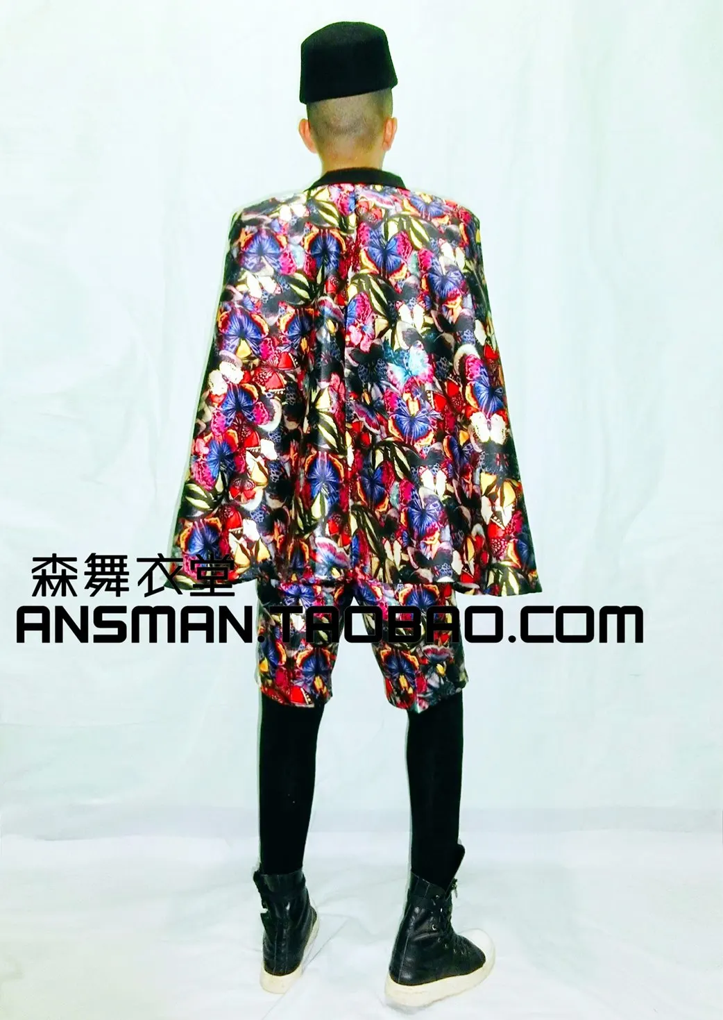 Male singer DJ nightclub Quan Zhilong GD same paragraph Butterfly life suit suit cloak suit costume