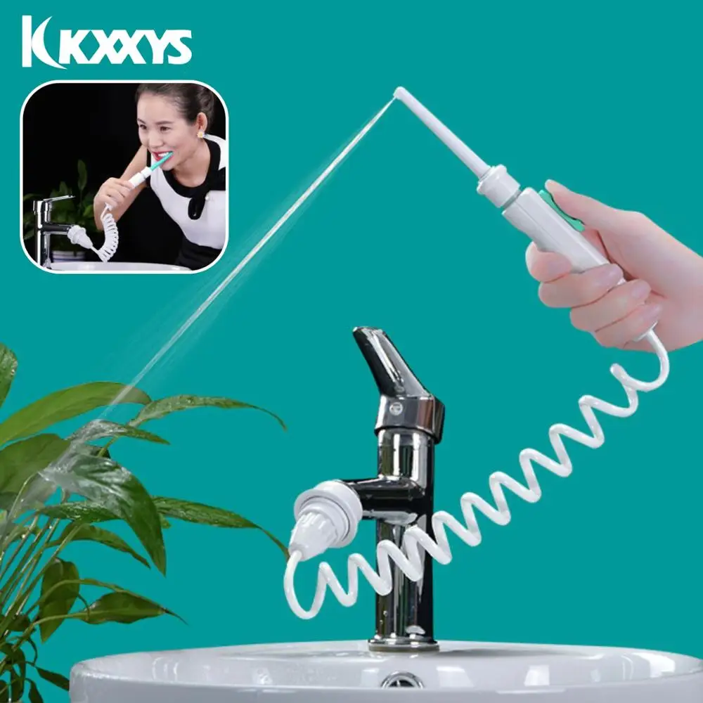 Water Dental Flosser Faucet Oral Irrigator Water Jet Floss Dental Irrigator Oral Irrigation Teeth Whitening Toothbrush Cleaning