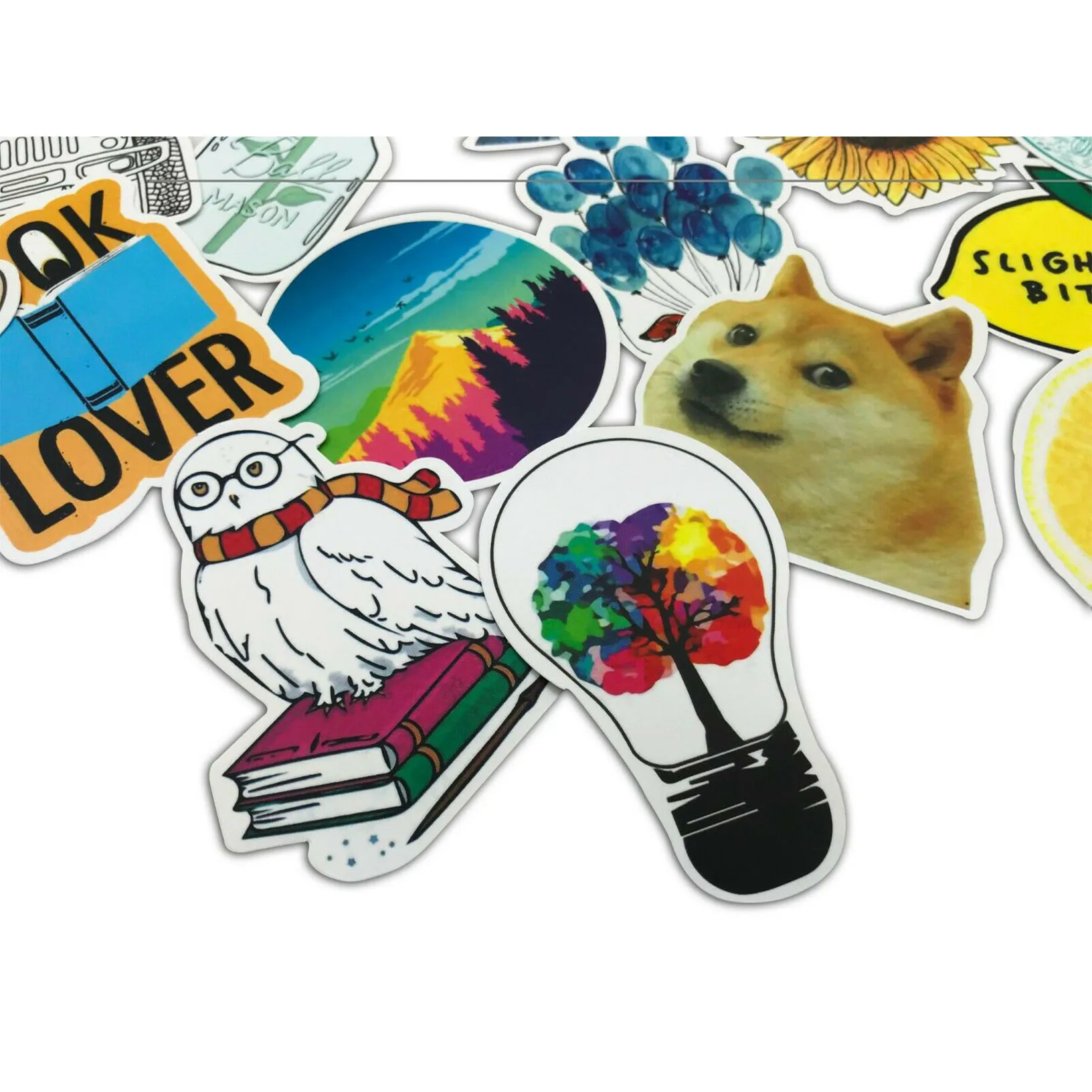 53 PCSชีวิตน่ารักLotสเก็ตบอร์ดสติกเกอร์ไวนิลแล็ปท็อปกระเป๋าเดินทางสติ๊กเกอร์Dope