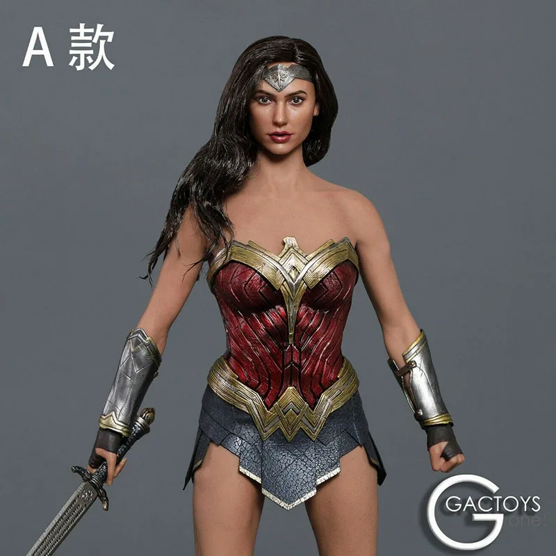 GACTOYS-Cabeza de Wonder Girl GC037 1/6, escultura de Gal Gadot, cabeza de pelo plantado, tallado, ajuste de 12 ", cuerpo de figura de Acción Femenina