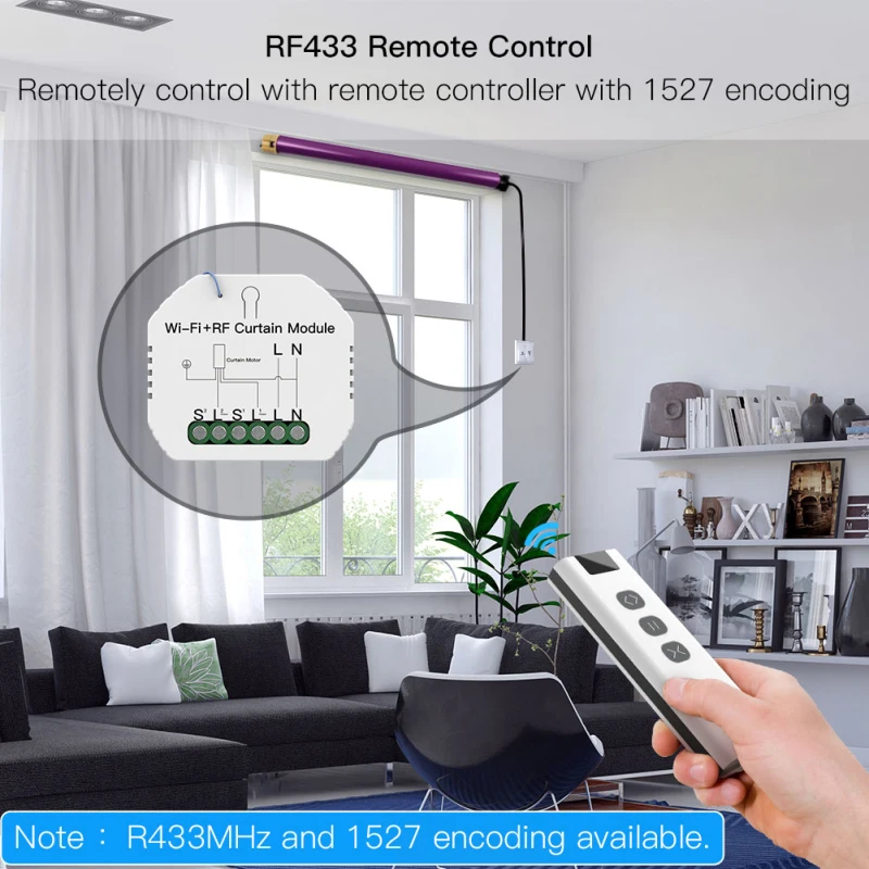 Tuya WiFi Vorhang Modul Rollo Shutter Smart Vorhänge Schalter Fernbedienung Smart Home Control Smart Leben App Google Home Alexa