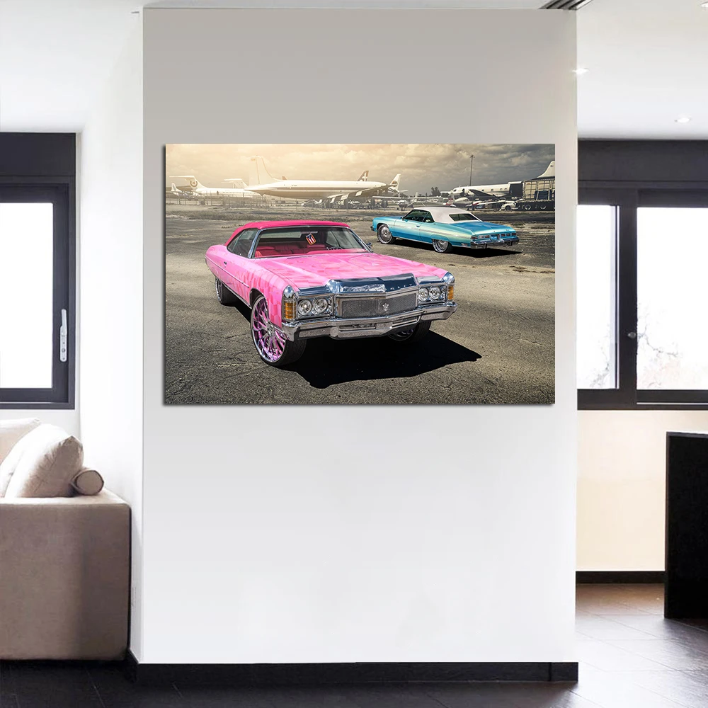 Classic Chevys Supercar Photo Wall Art Posters and Prints Modern Canvas Painting for Living Room Decor