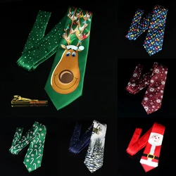 JEMYGINS Männer Weihnachten Krawatten 9cm Seide Rot Gute Qualität Gedruckt Krawatte Weihnachten Krawatte clips sets Party Hochzeit Für Festival geschenk